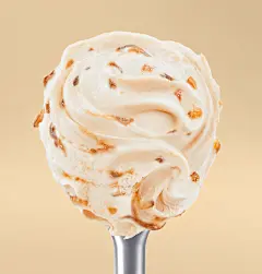 Scoop with ice cream-like Italian gelato made in full CGI realistic details of textures