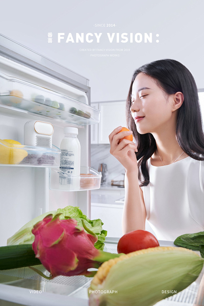 厨卫用品 | 冰箱除味器生活感拍摄详情页...