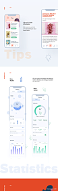 Period Tracker for WomenUI设计作品移动应用界面数据首页素材资源模板下载
