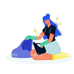 打扫卫生的人  - 源文件下载【酷图网】打扫卫生的人,收拾垃圾,保洁员,打扫卫生,清洁地面,垃圾袋,手绘,手绘人物,扁平风,扁平化人物,矢量人物,卡通人物,人物,场景人物,劳动素材,扁平插画,人物插画素材,扁平化场景,AI,插画,矢量,卡通