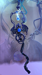 Dark Dragon Lord Staff Necklace by KeypersCove