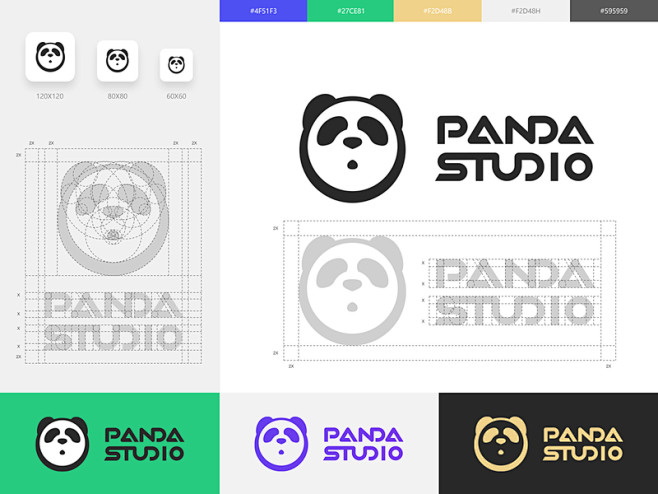 Panda Logo bear pand...