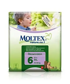 可生物降解的moltex尿布是自然的婴儿护理产品。这些尿布不含口香糖，不含氯，也没有在动物身上做过测试，这样他们就不会让父母担心不需要的成分和影响。它们由50%的可再生资源组成，但据报道，在适合和吸收方面，它们的评级很高。使用后，尿布可以放入堆肥而不是垃圾中，这样可以使尿布成为更环保的选择，从而保持更多的脂肪。 _包装 #率叶插件，让花瓣网更好用#