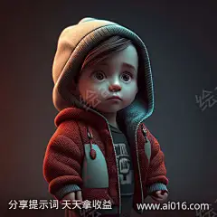 可爱的时尚小男孩_提示词查看_Midjourneyai绘图工具关键词描述词咒语_512X512像素-精致,渲染,大眼睛,兜帽衫,男孩,儿童,时尚,卡通-提示词编号:2023080313593040-绘ai-www.ai016.com