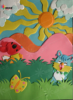 阳光之美国际少儿艺术教育采集到儿童剪纸画