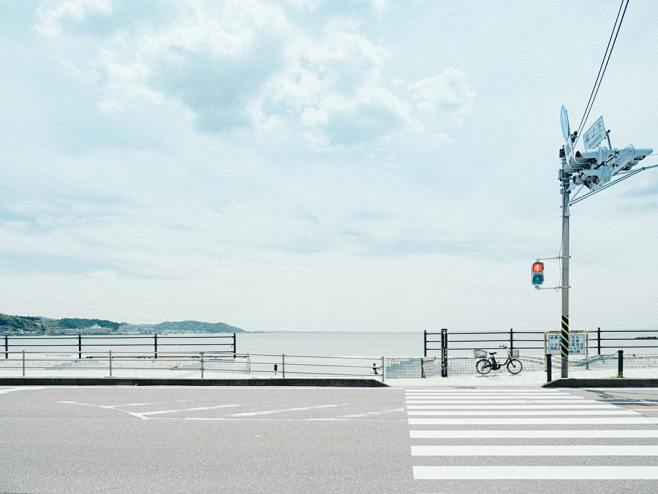 夏日街道|夏日海边|合成素材|合成背景