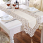 Amazon.com: QVQV Table Runners European Lace Embroidered Table Cloth Idyllic Hollowed Flag Coffee Cover Towel: Home & Kitchen