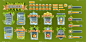 丛林石UI游戏集，用户界面岩石按钮工具包，窗口菜单面板，能量健康条。