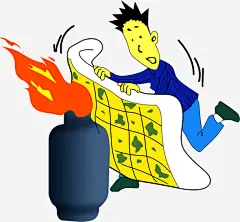 火灾漫画高清素材 彩色 救火 消防宣传 免抠png 设计图片 免费下载