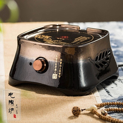 煮茶炉 电陶炉静音 办公家用烧水炉铁壶银...