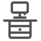 卧室 电脑桌 桌子 图标