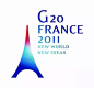 G20杭州峰会开幕了，但是LOGO设计你知道吗？2011法国G20峰会LOGO  LOGO采用了巴黎的地标性建筑“巴黎铁塔”，同时塔身选用法国国旗的颜色，加之太阳光的元素组成，极具法国特色。
