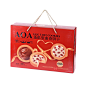 AOA蛋挞型曲奇饼干手提伴手礼装300克蔓越莓巧克力味休闲零食年货