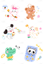 装饰通用卡通动物植物插画元素素材