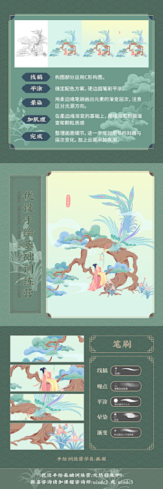 商插 扁平 国潮-花瓣网|陪你做生活的设计师 | 9 组国风小场景插画教程！