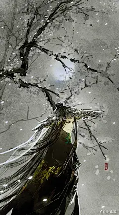 古风 插画 cg 壁纸 同人 古装 美人 手绘 鼠绘 厚涂 唯美 水墨 中国风 橙光 