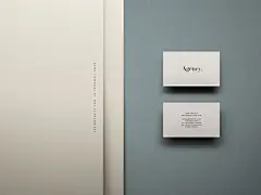极简主义风格企业名片设计效果图样机 Branding Scene Mockup PS设计素材