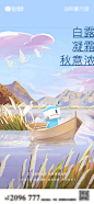 白露节气海报