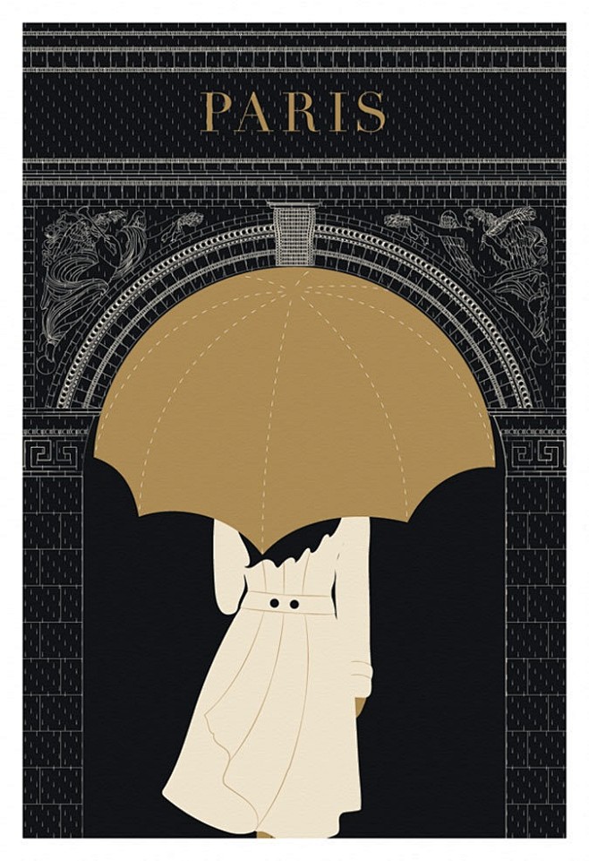 Paris, Umbrella, Arc...
