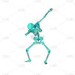 点状,绿色,性格,舞蹈,人类骨架,单层台阶,祖母,人,男人,白色