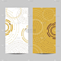 Set of vertical banners. Geometric pattern with co