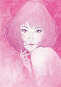 【日本艺术家鹤田一郎版画艺术作品 ---- 美人绘】