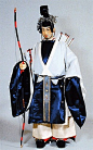 日本时代衣装演变 （十七）明治・大正・昭和时代 : 27、穿阙腋袍束帯小忌衣的奏任官
