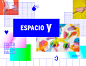 y →  espacio cultural : (ENG) Espacio y is a new cultural center which main goal is generate a new social place for youth (between 15—22 years old). The brand was thought mainly for digital applications, so the communication is dinamic and playful. A lot 