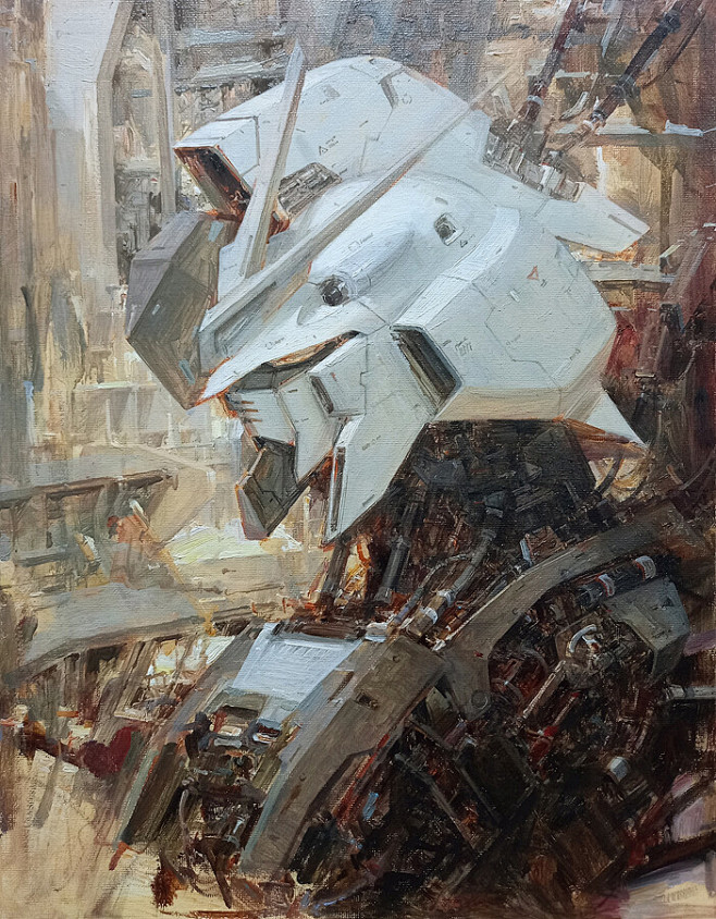 Gundam  Oil painting