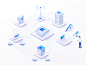 Technology Isometric Clean Data Illustration internet data isometric design isometric isometry illustration vector collaboration user uiux future futuristic connection server isometric illustration technology clean design gradients