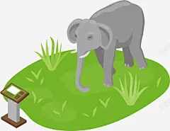 卡通手绘动物园大象插画矢量图 野生动物 长颈鹿 元素 免抠png 设计图片 免费下载 页面网页 平面电商 创意素材