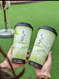 清新山系配色｜新中式奶茶双层纸杯