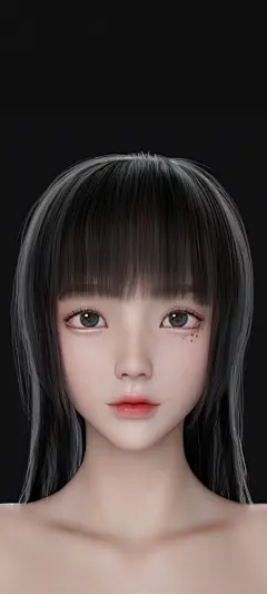 黑色直发女生 麻匪动漫手机壁纸