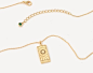 Tarot Card Necklace with Birthstone Tag/ Fortune • Star • World • Sun • Moon • Heart • Wisdom • Strength/ Birth Stone Symbolic Jewelry