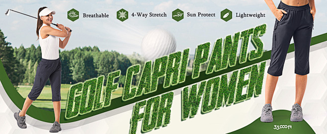 GOLF CAPRI PANTS FOR...