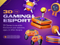 Gamely - Games & Esports 3D Icon Set 20款3D立体卡通电竞游戏比赛插图插画png免抠图片icon图标素材 - UIGUI