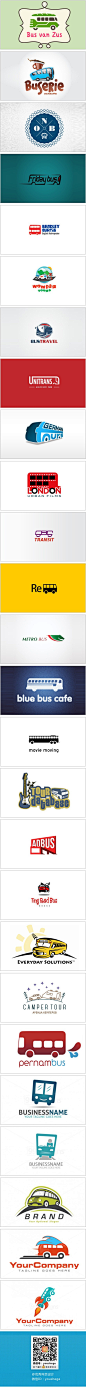 【早安Logo！一组公交车元素的logo设计】@啧潴要穷游四方哈哈 更多创意Logo请戳→http://t.cn/zTzjpDx