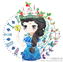 画画的菲小象采集到菲小象的童话水彩画集