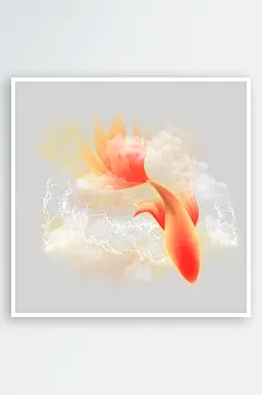 金鱼鲤鱼插图中国风水墨画手绘艺术小鱼设计-众图网