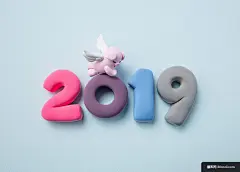 橡皮泥 猪猪 高清图片 图片 合辑 新年元旦节日海报平面设计