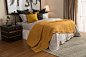 现代美式简约浅灰色白色全棉家用样板房10件套床上用品黄色新款-淘宝网