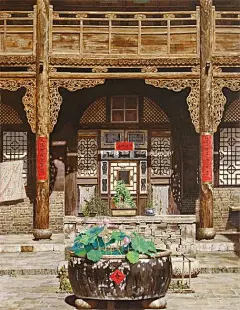  油画家萧鹏作品 ----《家园的痕迹》 
萧鹏：男，1964年生于西安，1986年毕业于首都师范大学美术系油画专业。现为职业画家、北京市美术家协会会员、北京油画学会理事、中国画家协会理事。1993年参加北京国际艺苑举办的“四人油画展”。多次参加云峰画苑的画展。2003、2005年由香港世界画廊举办个人油画展。2007年参加了美协举办的第二十次新人新作展获优秀作品奖。2006年作品《昨日》参加了北京翰海拍卖有限公司的春季拍卖，2007年作品《贵和堂.金色时光》参加了中贸圣佳秋季拍卖会。