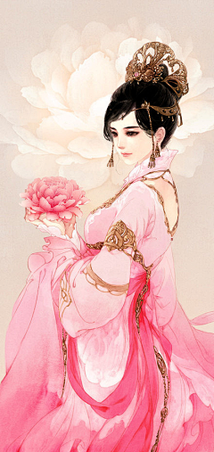 苑晴采集到古风手绘美女0