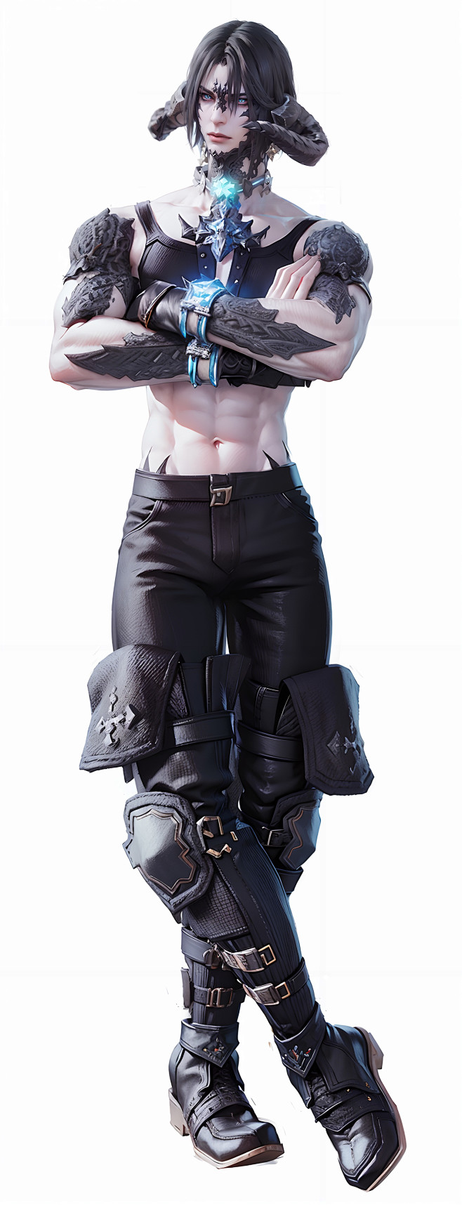 AI重绘_FF14_龙男_潜心