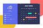 完成一天计划和日历应用程序 Ui Ux 设计。用于移动应用程序的 Ui、Ux 和 Gui 模板布局。