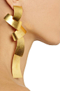 Hervé Van Der Straeten?hammered 24-karat gold-plated tiered earrings@北坤人素材