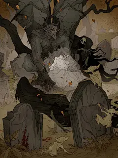 挑战对于恐惧与爱、美丽和丑陋的观念，哥特式暗黑系插画师Abigail Larson (1)