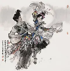 56个民族舞蹈组图 陈玉先中国画（组图）- 1