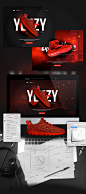 Adidas X Kanye West 'Yeezy Bloodline' Web/App Concept : The recent launch of Kanye West’s Yeezy collection with Adidas Originals has taken the fashion world by storm. I wanted to shake things up some more. I worked on the following concept which would int