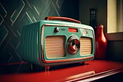 古老物件收音机怀旧收藏复摄影图